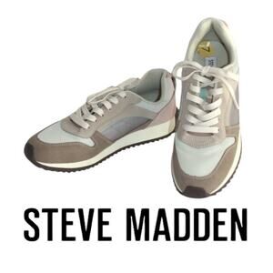 LIKE NEW Steve Madden Kinkade Sneakers Shades of Brown and Pink Size 7